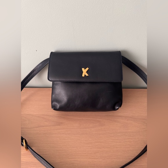 Paloma Picasso Handbags - Vintage 80s 90s Paloma Picasso Italian Genuine Black Leather Crossbody Bag